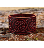  Leather Bracelet Cuff Wristband  Celtic Knotwork  Vikings Nordic Talisman Amulet  Carving Leather 